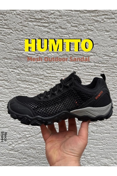 HUMTTO صنادل رجالية مثقوبة للاستخدام الخارجي، نعل طبي، نعل خارجي مقاوم للانزلاق