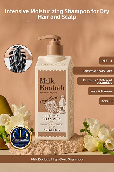 Milk Baobab Intensive Moisturizing Shampoo Special for Dry Hair High Cera Sha...