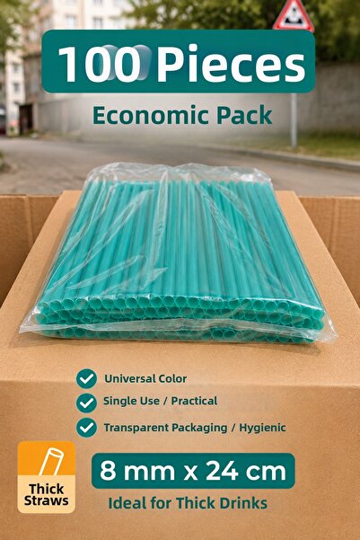 ardin Colorful Thick Frozen Straw 8mm 24cm