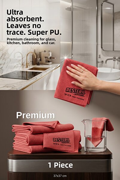 Resteril Microfiber Cloth Pu Red - 37X37 380Gr