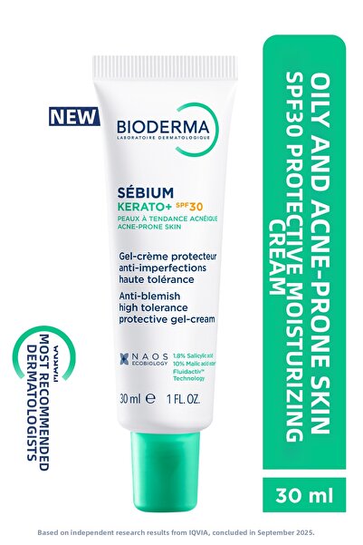 Bioderma Sebium kerato+ spf30, anti-aha, moisturizing cream containing salicy...