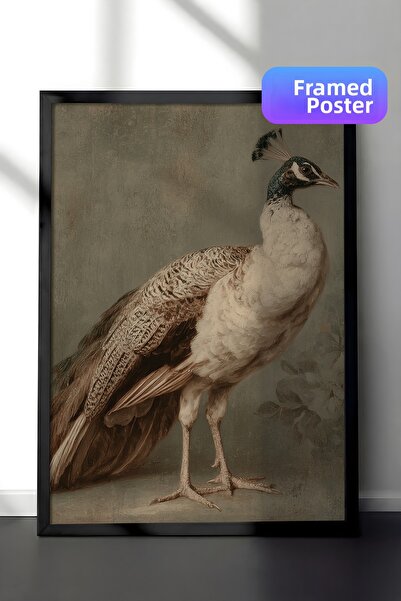 Zestia Pictură murală vintage, cu peleș în tonuri naturale și ramă neagră Nr....