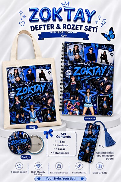 MANİFEST Themed Notebook Bag, Badge and Bookmark Set of 4 Special Collection ...