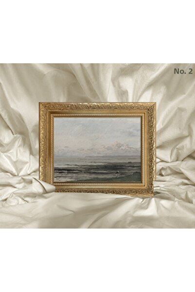 Vetro Design Charles-François Daubigny - Tablou înrămat Plajă la Ebb Tide