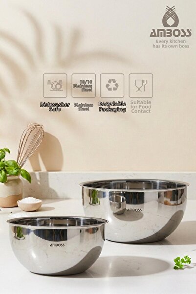 Amboss Stone Premium 2-Piece Multi-Purpose Mixing Bowl Set