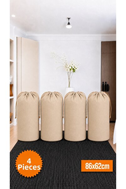 Emma Oliwia 4 Pieces Beige Drawstring Storage Bag Xlarge 86X62 cm - Moving Ba...