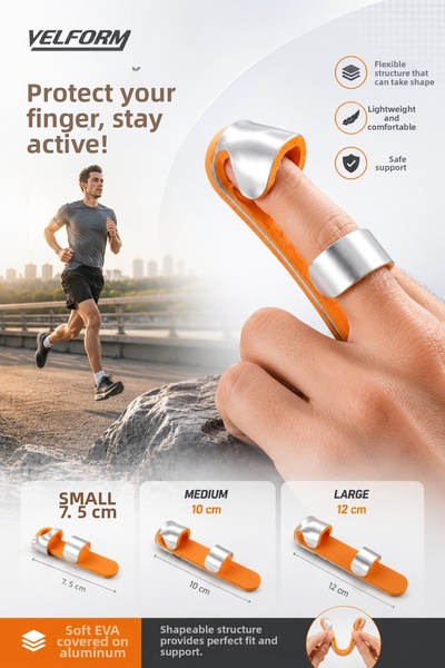 Velform Finger Stabilizer Splint - Protective Finger Splint Baseball Model Co...