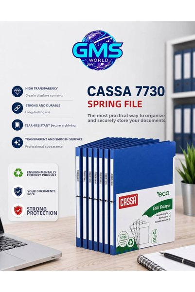Cassa Blue Wire-Bound File Pack of 50