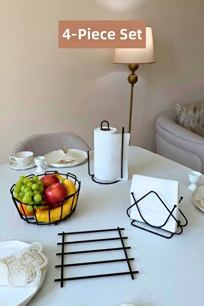 Edora Home Комплект от 4 черни триъгълни държачи за салфетки, вертикални държ...