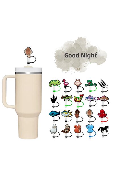 GECEDENİZ Thermos Compatible Straw Stopper Jellyfish Animal
