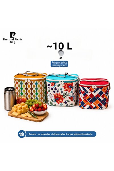 Pierre Cardin Isothermal Picnic Bag 10 L Thermal Cooler Bag Camping Beach