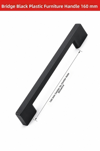 Arkhelais Cabinet Handle - Bridge Handle - Black Hard Plastic Furniture Kitch...