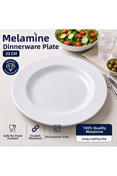 BİZ ZÜCCACİYE Melamine Serving Plate 23 cm