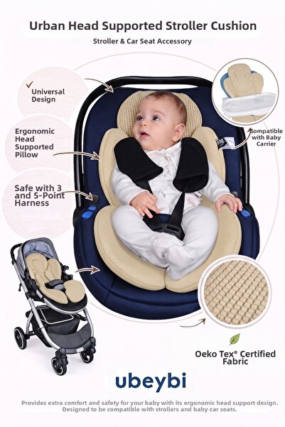 ubeybi Thermal Urban Baby Carrier, Stroller and High Chair Cushion, Cotton Sw...