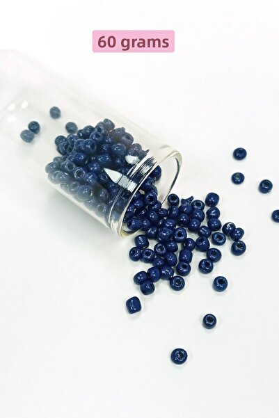 Generic Brand Bulk Glass Sand Beads Large Size (6/0) 4 mm - 60 Grams - Dark B...