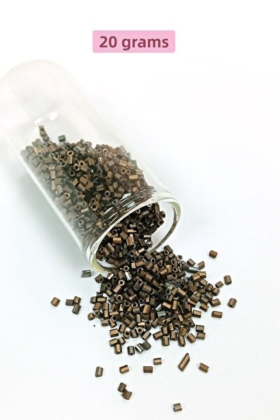 Generic Brand Cut Glass Beads 2mm - 20 Grams - Matte Brown -Bnc348