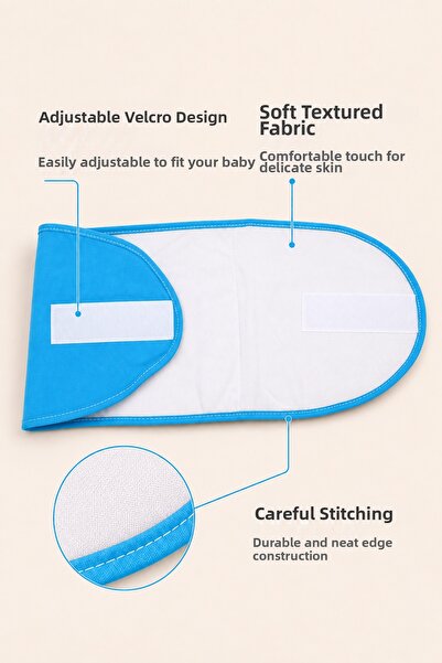 JINYJIA Adjustable Velcro Half Baby Swaddle Newborn Arm Swaddle 70X25 cm