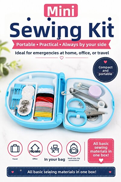 ŞERİFOĞLU Mini Sewing Kit, Travel Type Portable Sewing Repair Kit