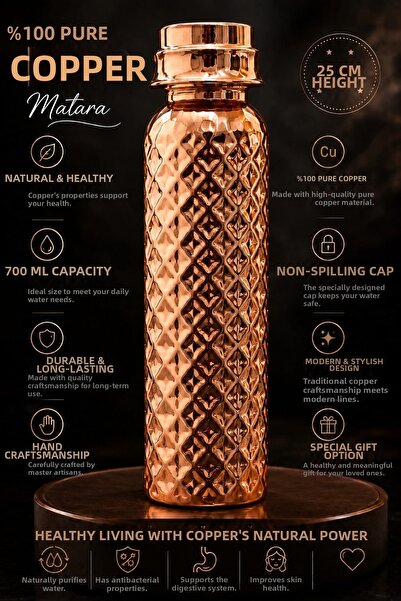 GINAGEN Handmade Copper Flask