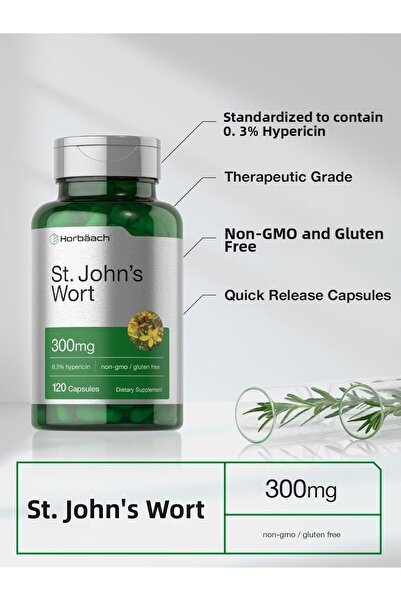 Horbaach Horbäach St. John's Wort Herbal Extract 300 Mg 120 Capsules