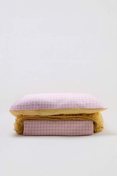 TRENDYOLMİLLA HOME Set cearșaf de pat elastic cu model Gingham pentru o perso...