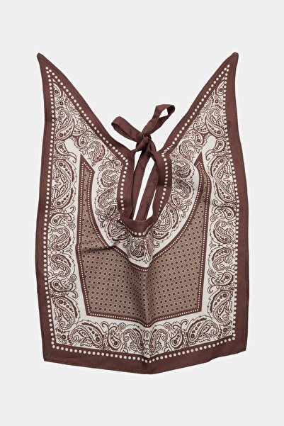 TRENDYOL SHOES Brown Patterned Women's Collar Takss26Da00009