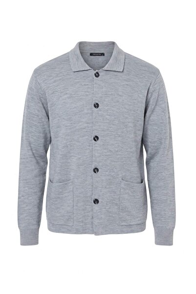 Trendyol Collection Gray Regular/Normal Cut Pocket Detailed Snap Fastener Thi...