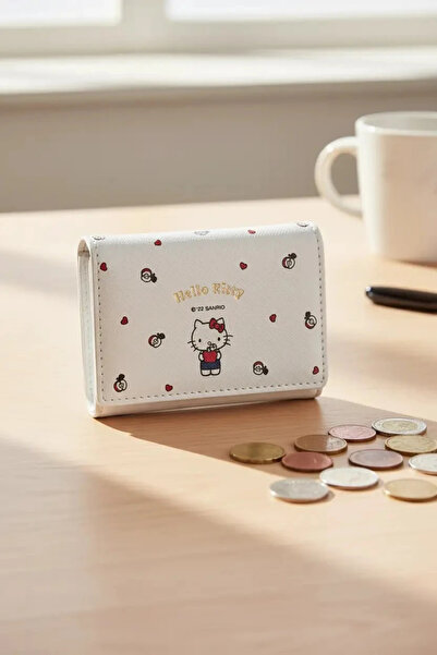 SANRIO Lisanslı Hello Kitty Sevimli Kapaklı Bozuk Para Cüzdanı 11 Cm