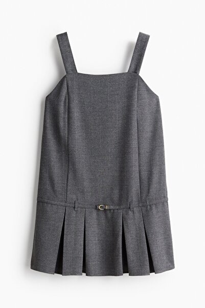 H&M Pilili Etekli Pinafore Elbise