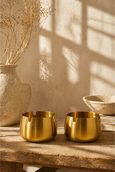 Merida Home Anadolu Saray 2 ΤΕΜ. Χρυσό Μεταλλικό Τασάκι Μοντέρνου Σχεδιασμού ...