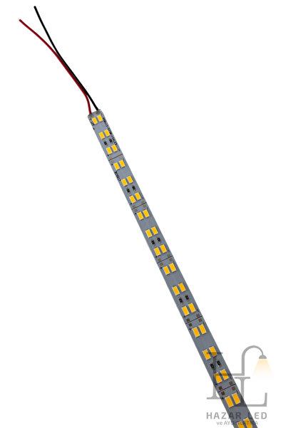 Hazar Led 12v 5730 Çift Sıra Alüminyum Çubuk Led 144 Ledli Gün Işığı 1m