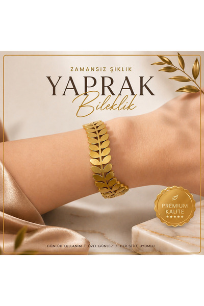 angelloop Leafy Gold Wavy Steel Bracelet