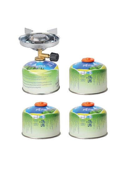 NURGAZ Troya Ocak+3 Adet 230 Gr Kartuş Set