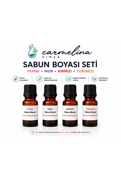 4-Piece Soap Dye Pink-purple-red-orange