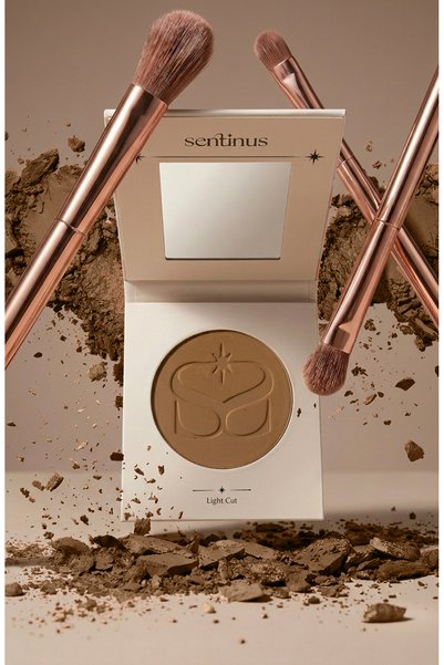 Sentinus Light Cut Bronzer |   Matte Powder Bronzer & Contour |   Light Tone |   High Pigment |   Silky Texture