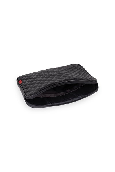 NorthAK 13.6 Inch MacBook Air Pro Compatible Black Vegan Leather Laptop Case - Compatible with 11-12-13-13.6 Inch Devices
