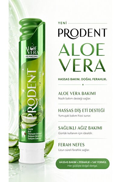 Prodent Aloe Vera Anti-Septik Bakteri Oluşumunu Engelleyen Ferahlık Hissi Doğ...