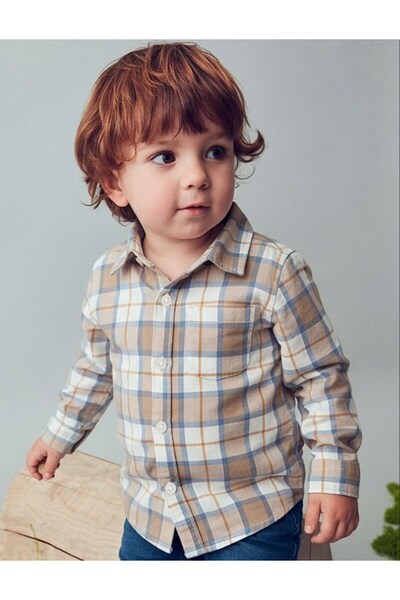 MAYORAL 2109 Shirt-Plaid Long Sleeve