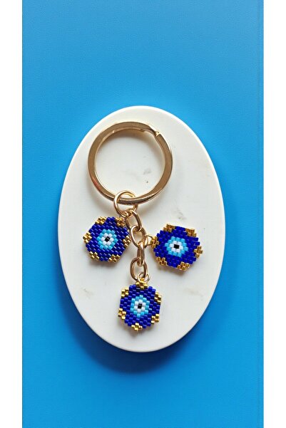 SEARD Miyuki Beads Handmade Evil Eye Bead Keychain/Bag Ornament
