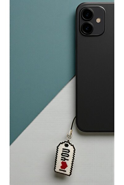 SEARD Miyuki Beads Handmade I Love You Soldier Tag Phone Charm - Charm