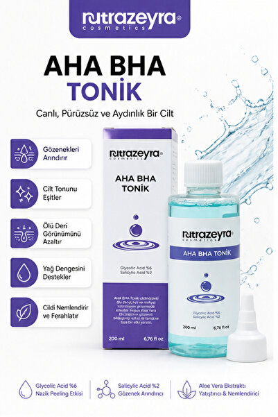 Nutrazeyra Cosmetics AHA BHA Tonik 200 ml Cilt Temizleyici & Arındırıcı Tonik...