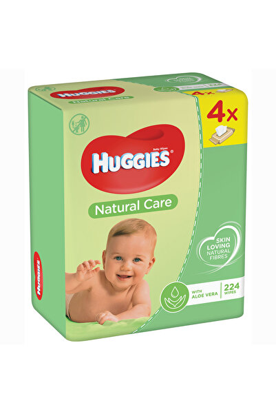 Huggies Pachet promoțional șervețele umede Care: 4 x 56 (224 buc) + soluție d...