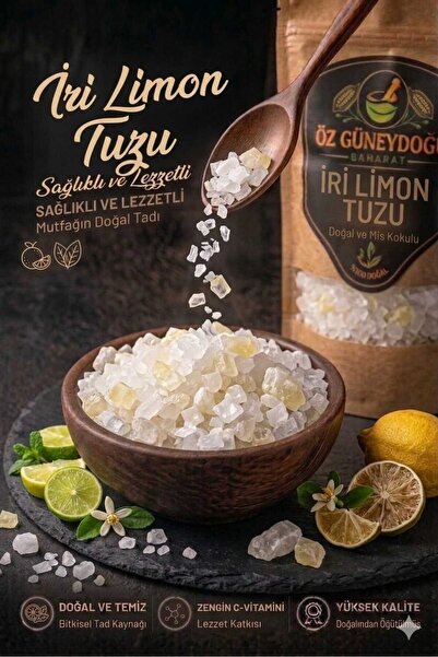 ÖZ GÜNEYDOĞU BAHARAT İri Limon Tuzu 100 Gr | Doğal Kristal Limon Tuzu | Katkı...