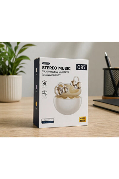 Exonix Q87 Kulakiçi Bluetooth Kulaklık Klipsli Kablosuz Kulaklık - Açık Tasar...