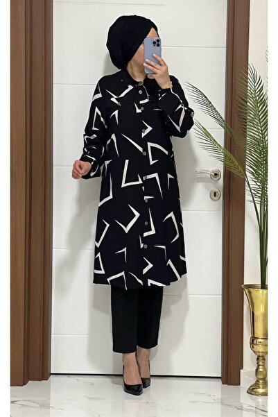 MODA ALMİRA 2075 K60 SİYAH AYLA TUNİK