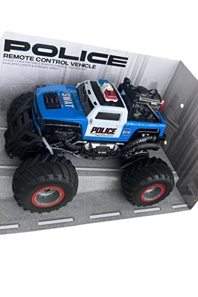 ADIRI SHOP Mașină cu telecomandă RC Off-Road Poliție de Jucărie, 2.4GHz, cu l...