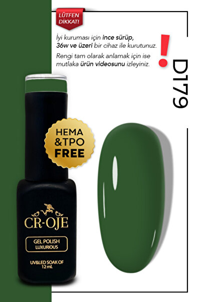 CROJE KALICI OJE Kalıcı Oje D179 - Yeşil (12 ML.)