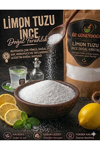 Limon Tuzu İnce 100 gr | %100 Doğal, Taze ve Katkısız (Gıda Tipi, Mutfak Kullanımı)