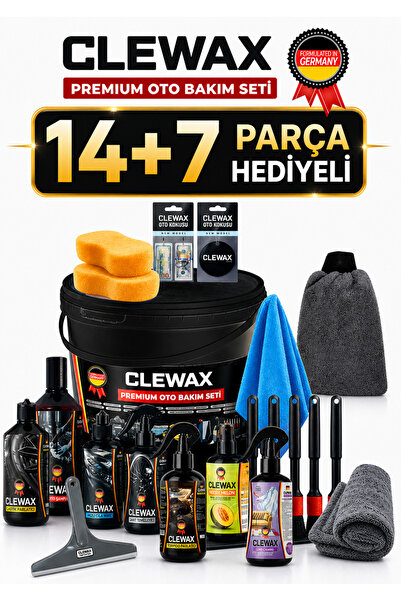 clewax 14 Parça Premium Araç, Motorsiklet Yıkama ve Bakım Seti
