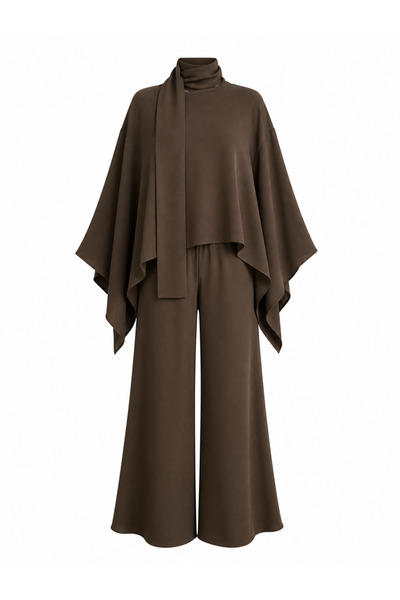 Serpirella Butik Set asimetric cu pelerină